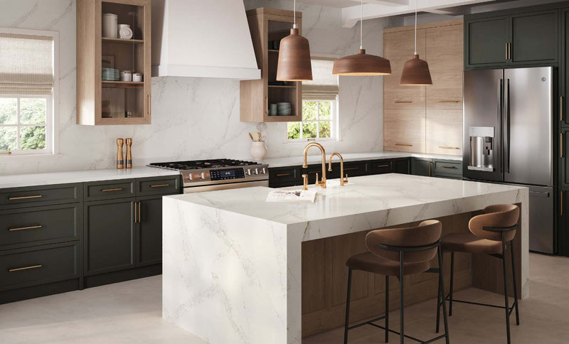 silestone üretici kataloğundan uygulama sahnesi; Babalı projesi değildir.